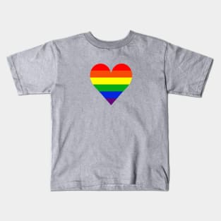 Rainbow colored heart Kids T-Shirt